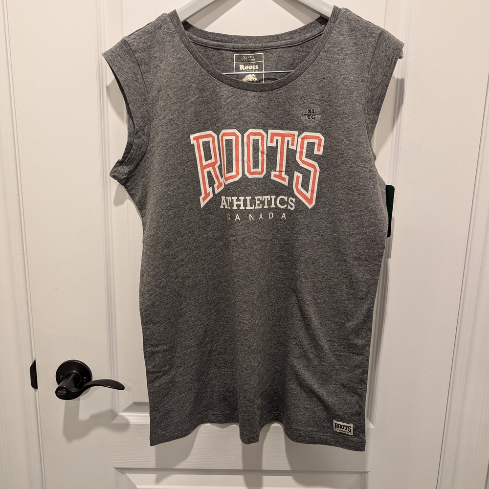 Roots Women's Gray Sleeveless Top NWT Size XL